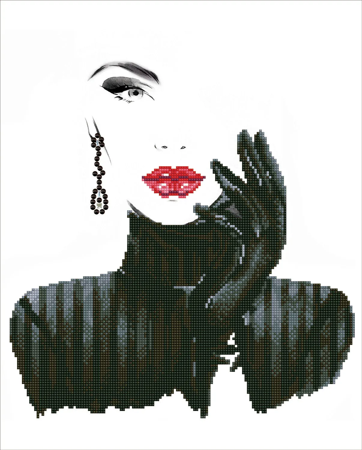 Diamond Dotz Printed Canvas Kit Fabric Needlecrafts 52cm x 42cm - Select Design