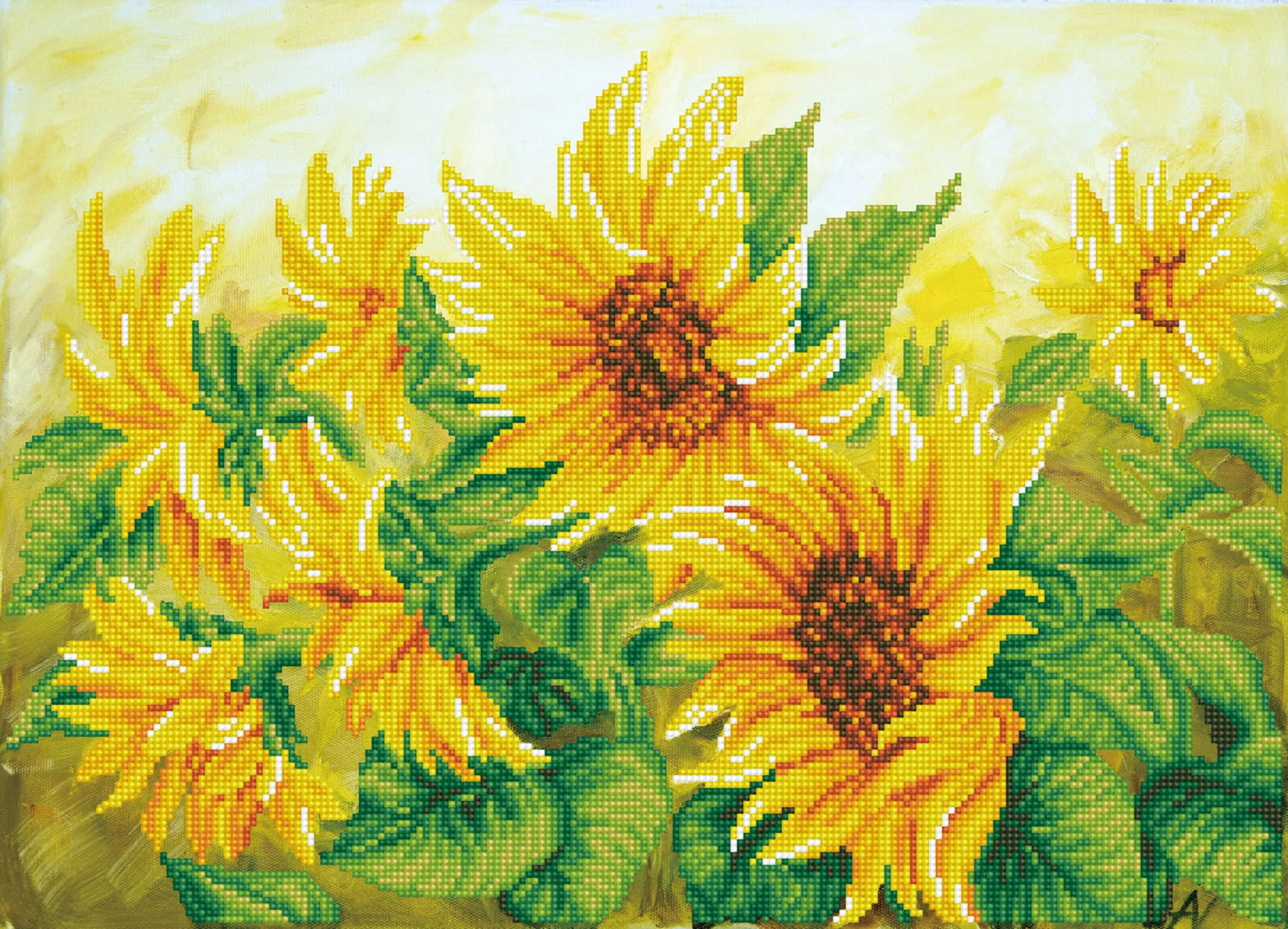 Diamond Dotz Printed Canvas Kit Fabric Needlecrafts 52cm x 42cm - Select Design