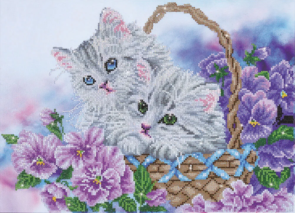 Diamond Dotz Printed Canvas Kit Fabric Needlecrafts 52cm x 42cm - Select Design