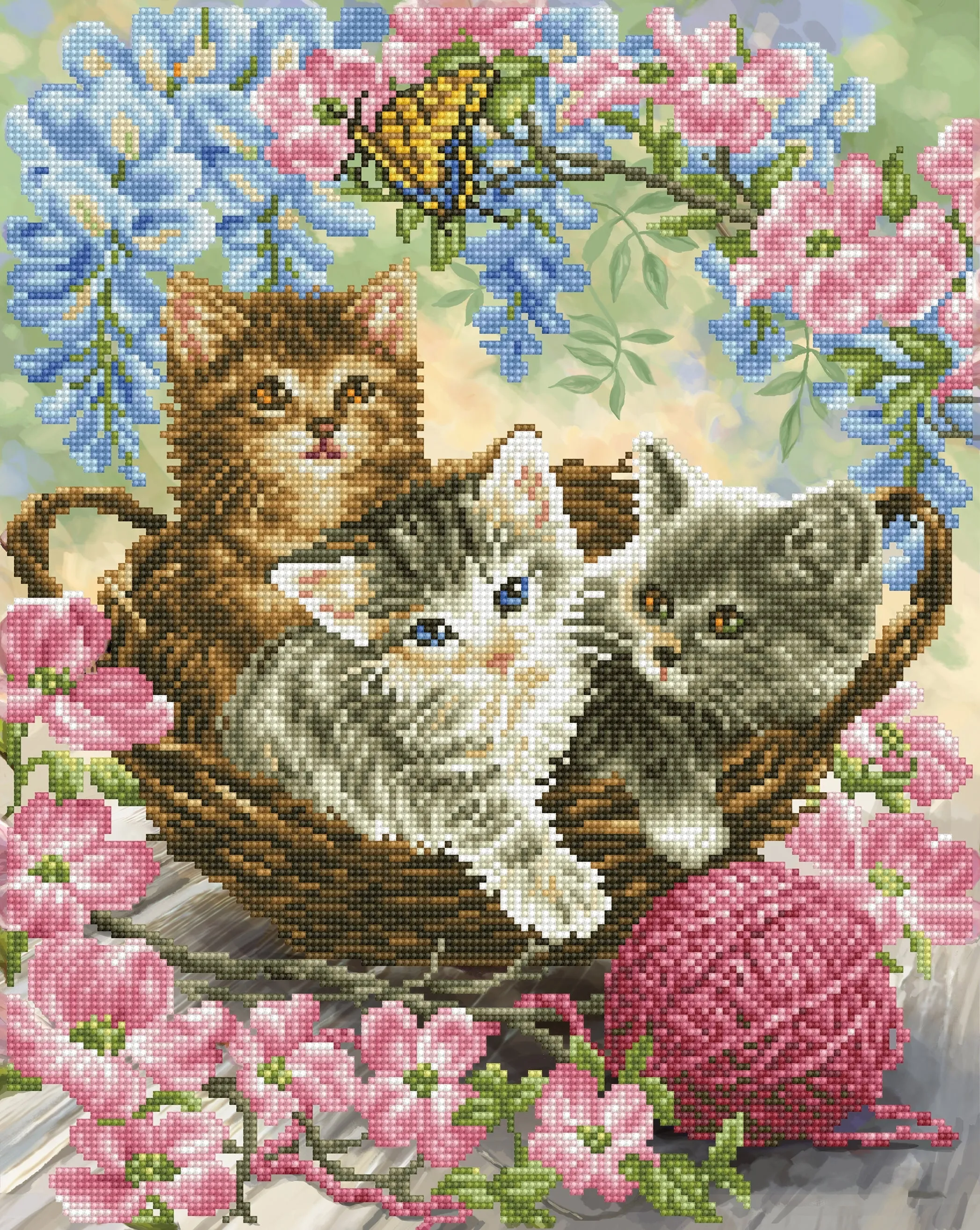 Diamond Dotz Printed Canvas Kit Fabric Needlecrafts 52cm x 42cm - Select Design
