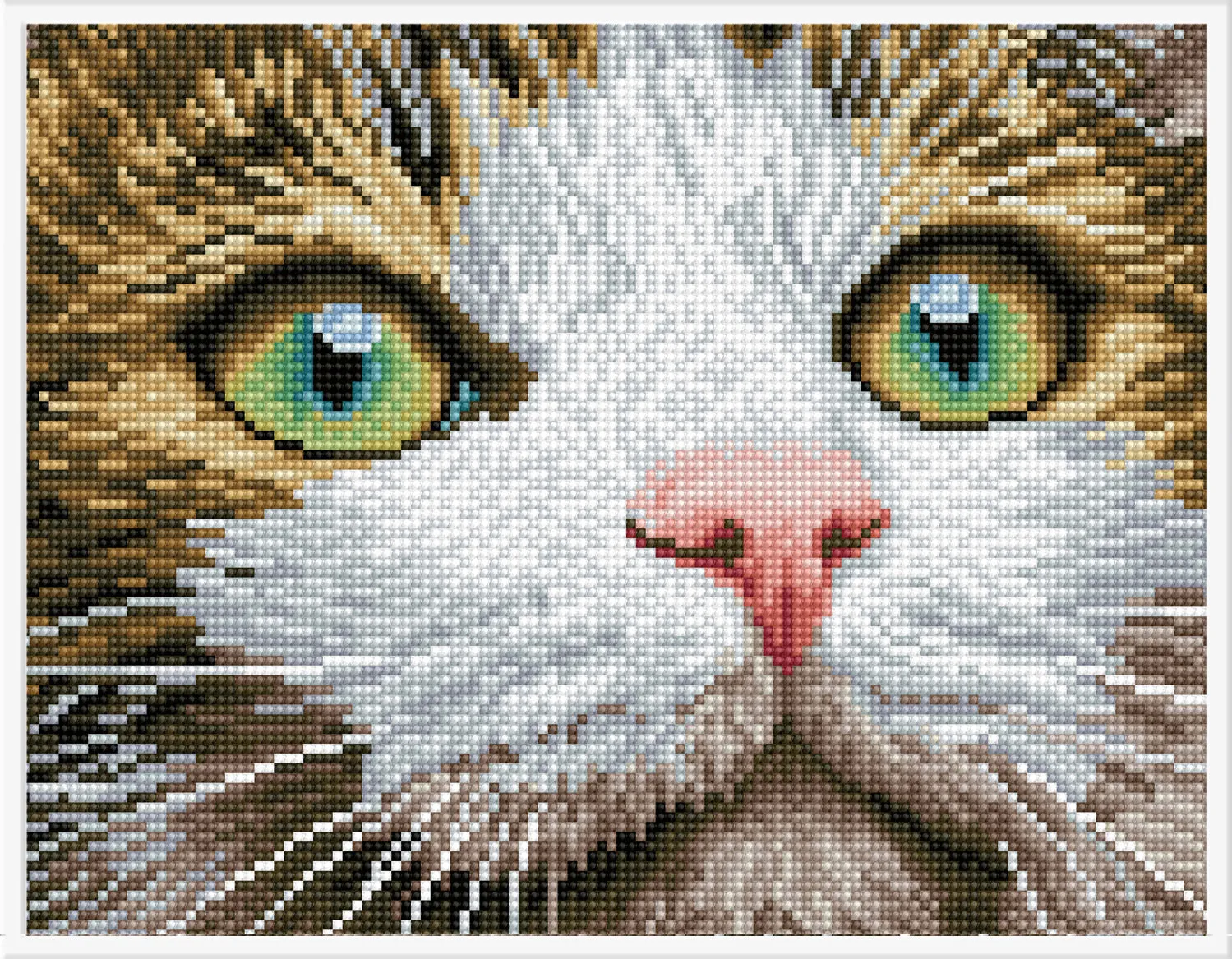 Diamond Dotz Printed Canvas White Frame Needlecrafts 32cm x 32cm - Select Design