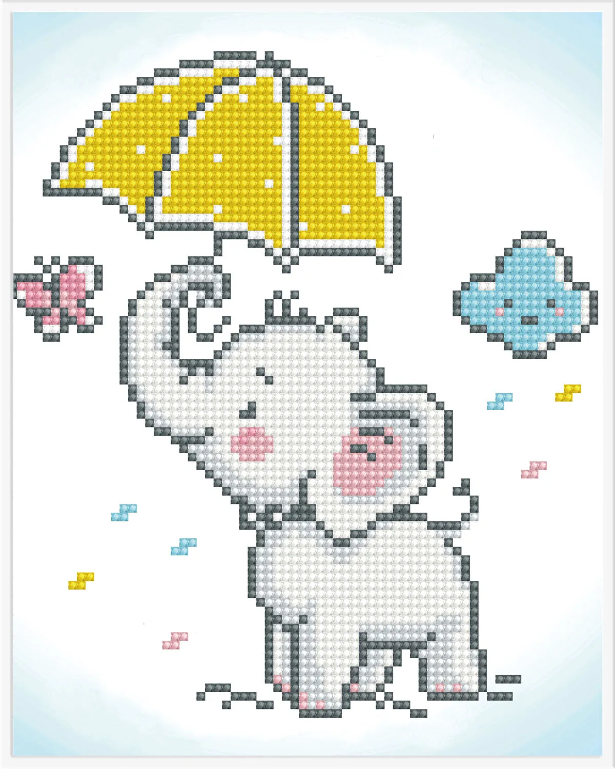 Diamond Dotz Printed Canvas White Frame Needlecrafts 32cm x 32cm - Select Design