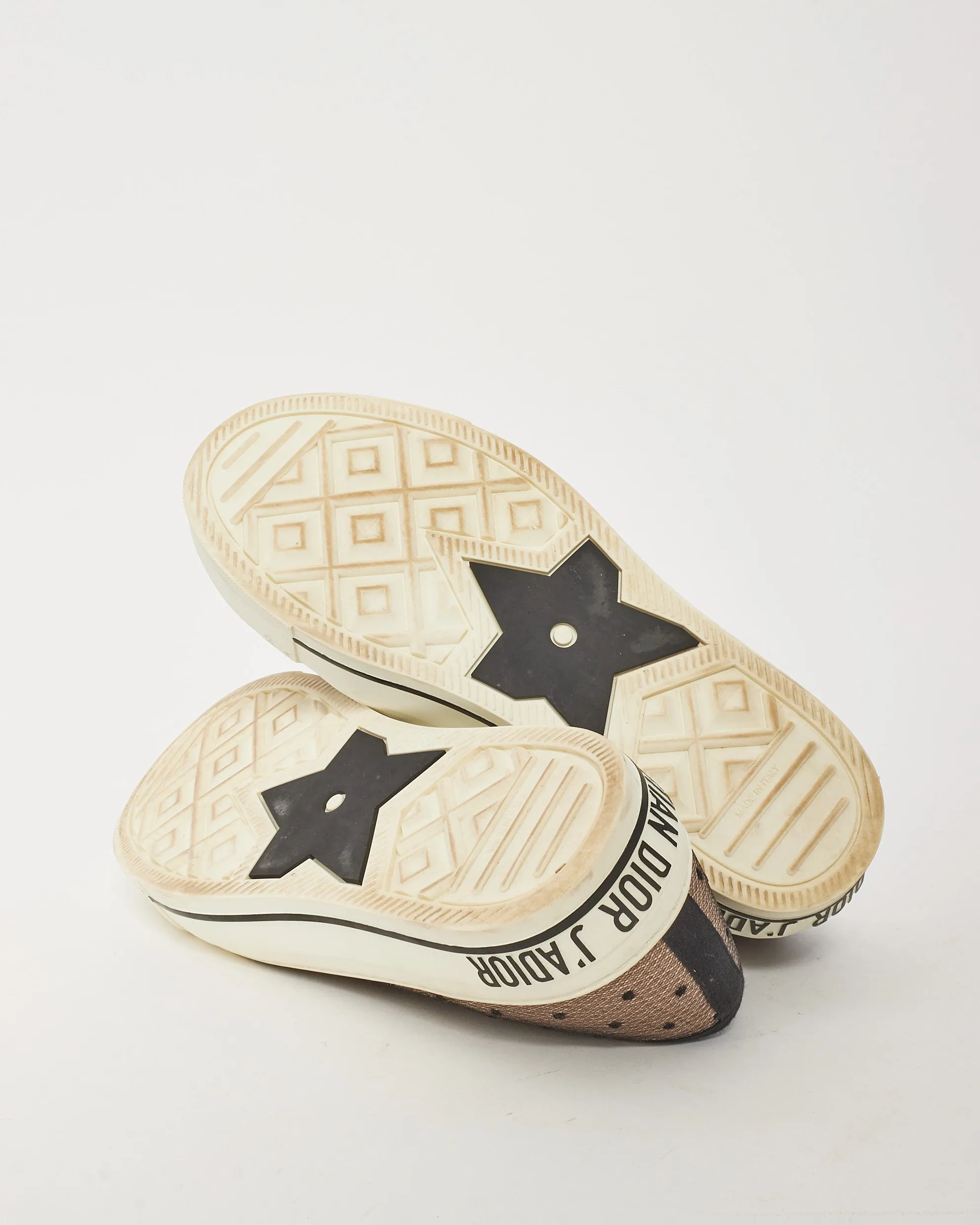 Dior Beige Polka Dot "Walk'N'Dior" Mesh Low Top Sneaker - 36