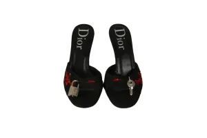 Dior Black Lock Heels