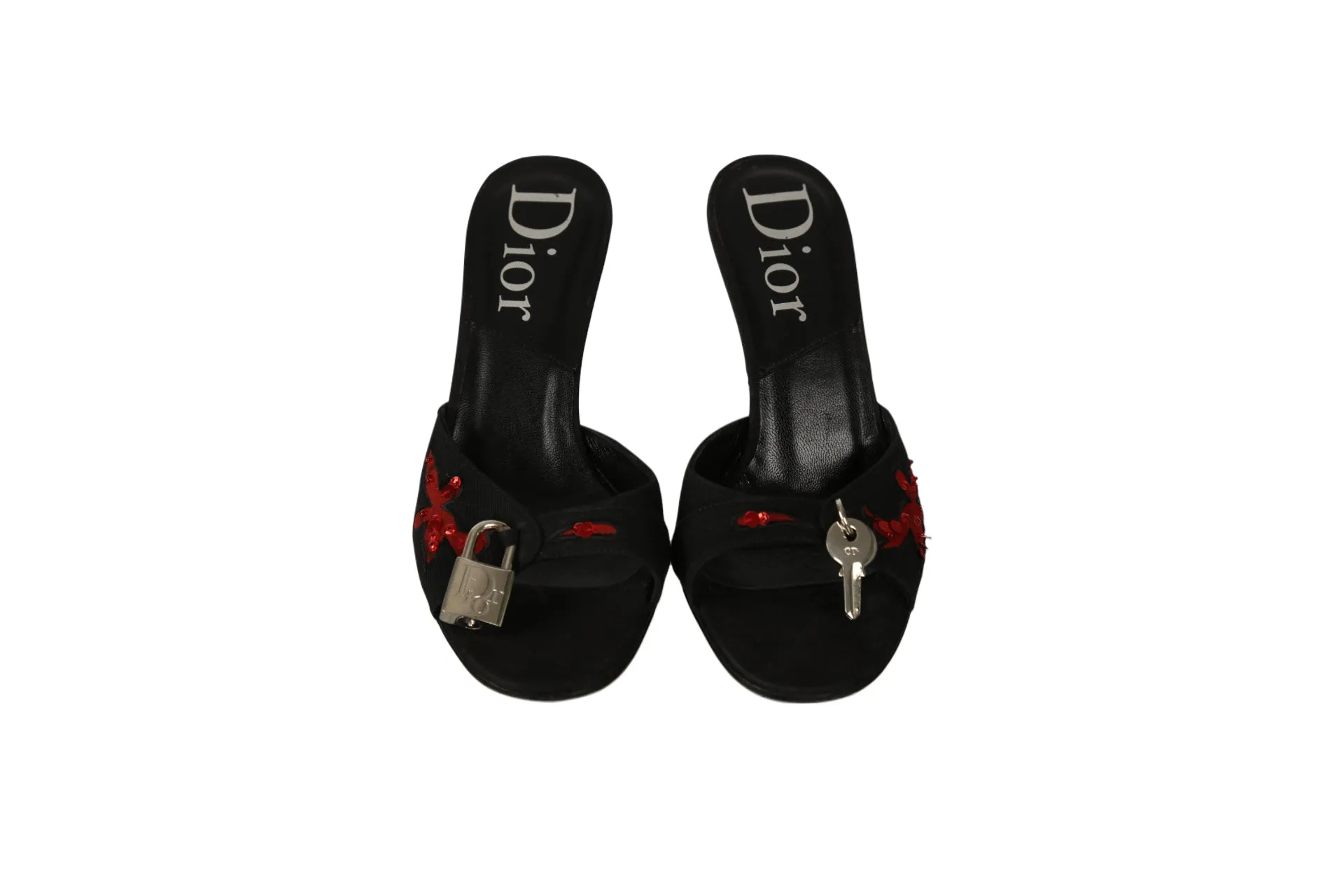 Dior Black Lock Heels