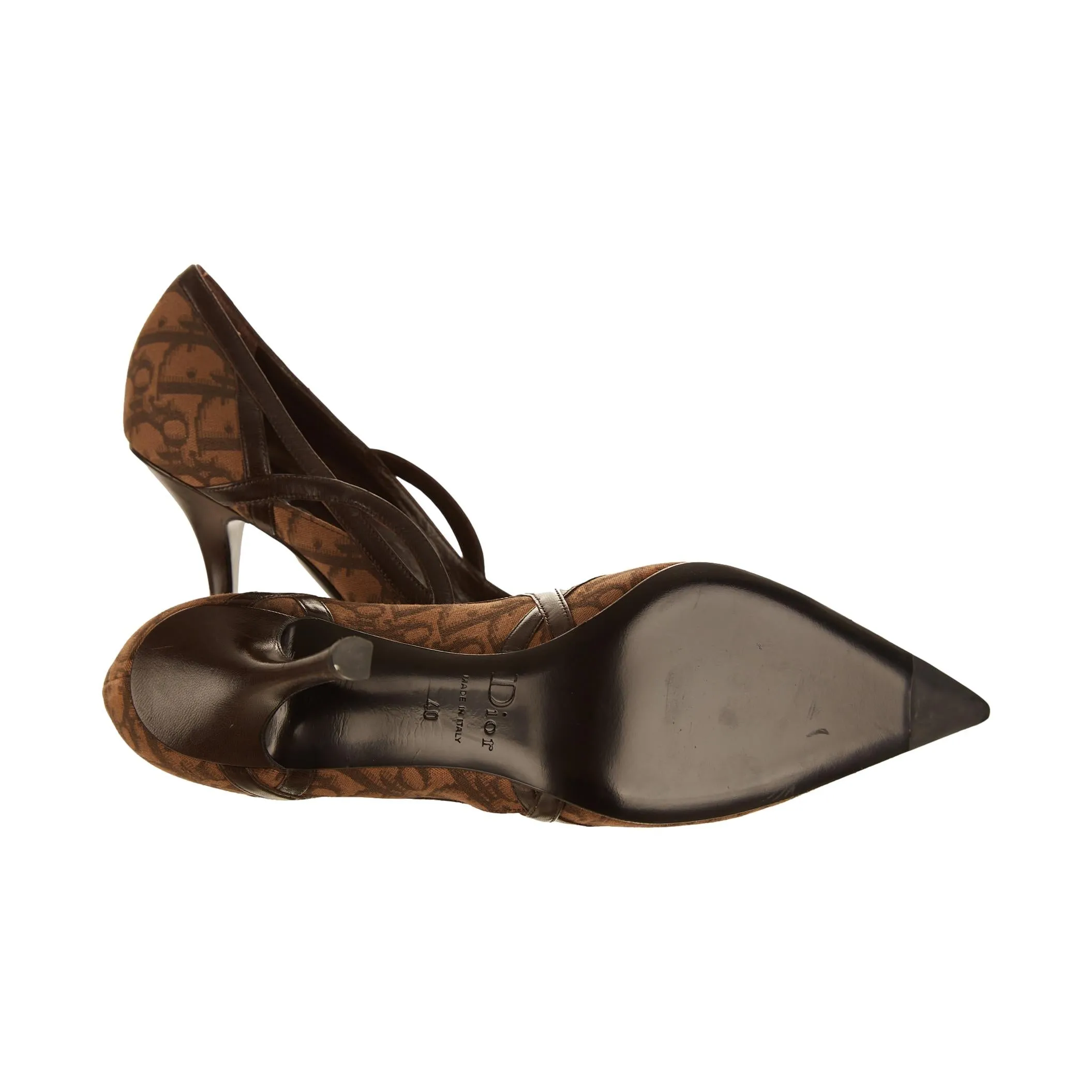 Dior Brown Logo Heels