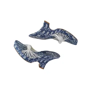 Dior Navy Logo Wedge Heels