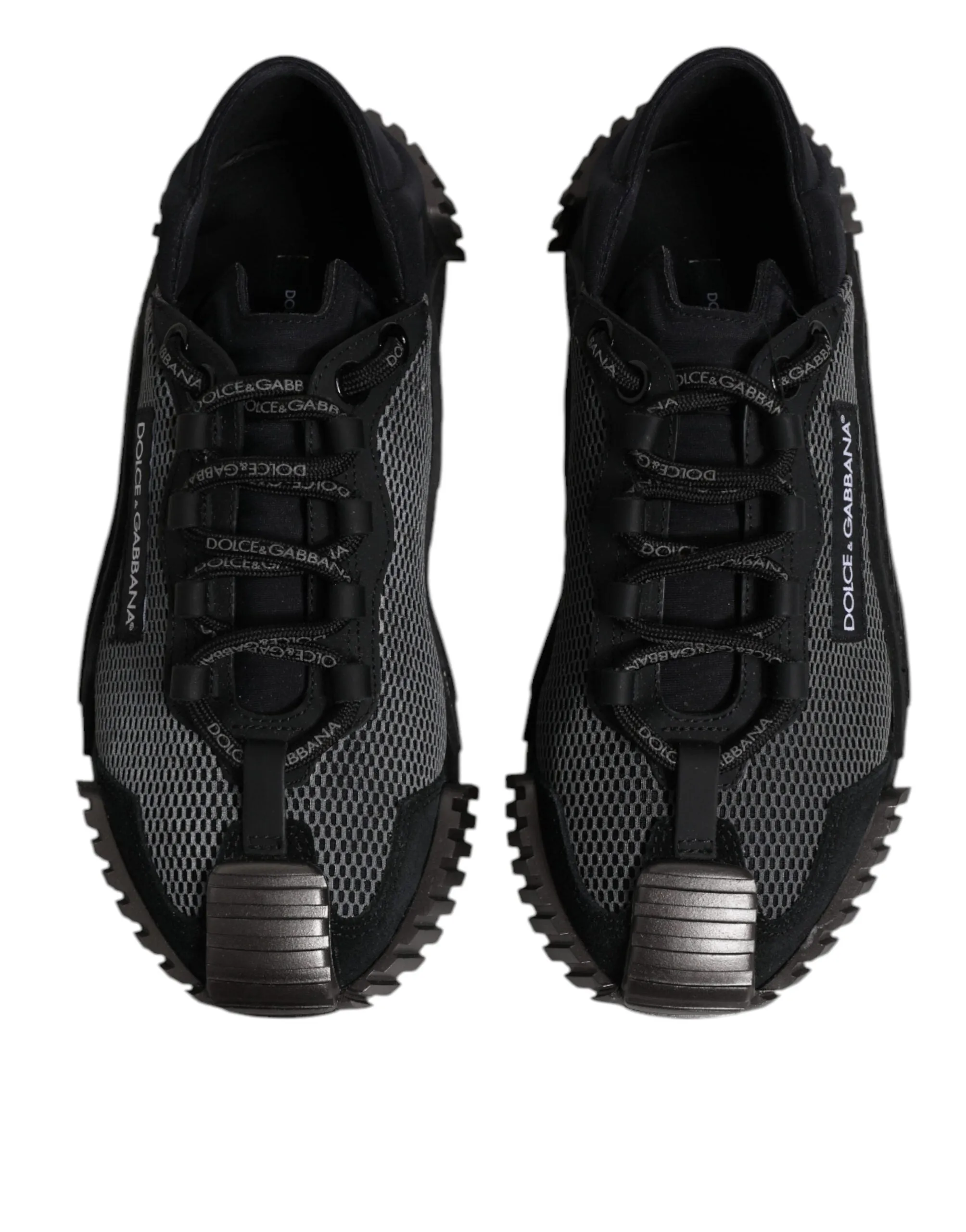 Dolce&Gabbana NS1 Men Black Sneakers Nylon Stretch Low Top Casual Trainer Shoes