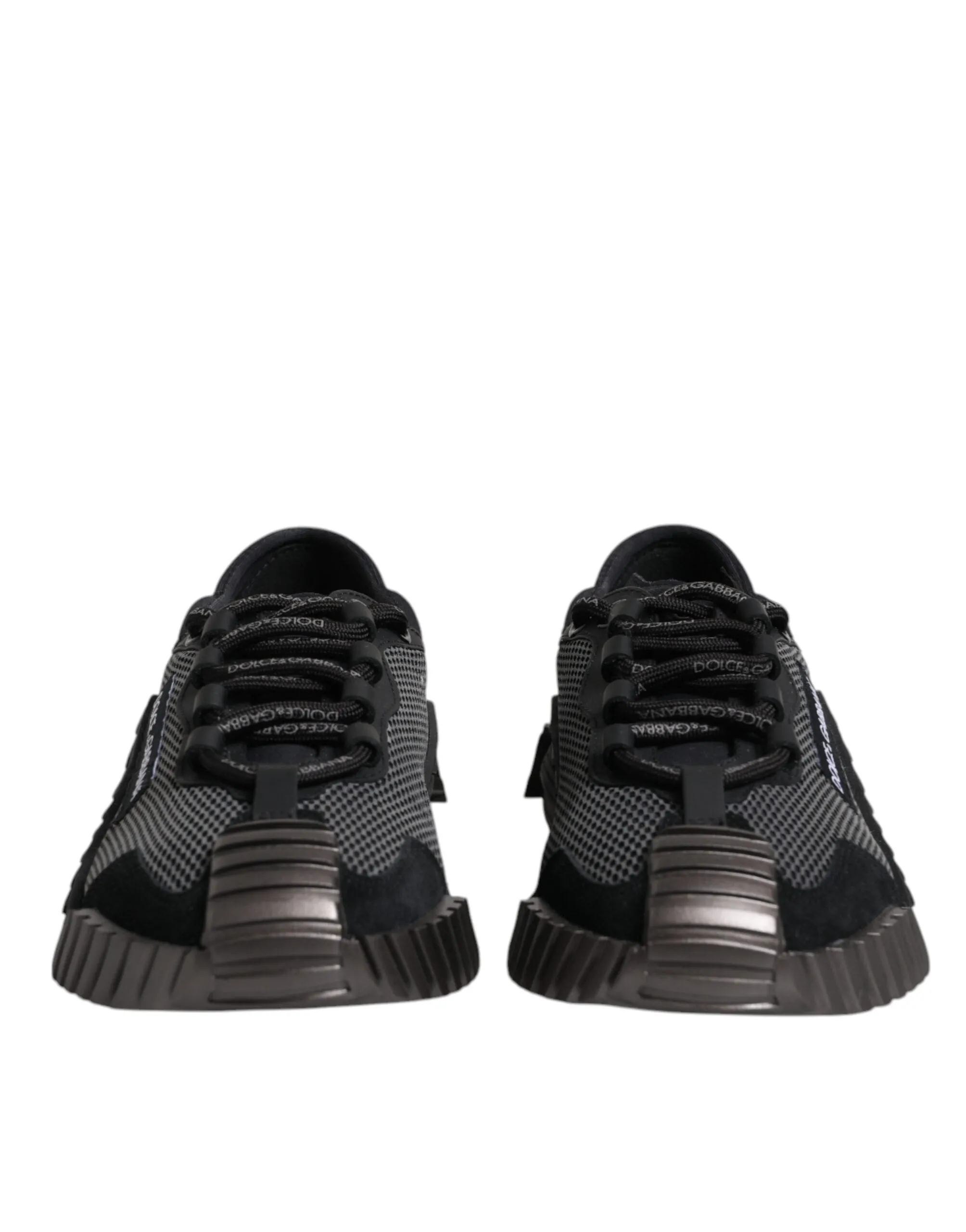 Dolce&Gabbana NS1 Men Black Sneakers Nylon Stretch Low Top Casual Trainer Shoes