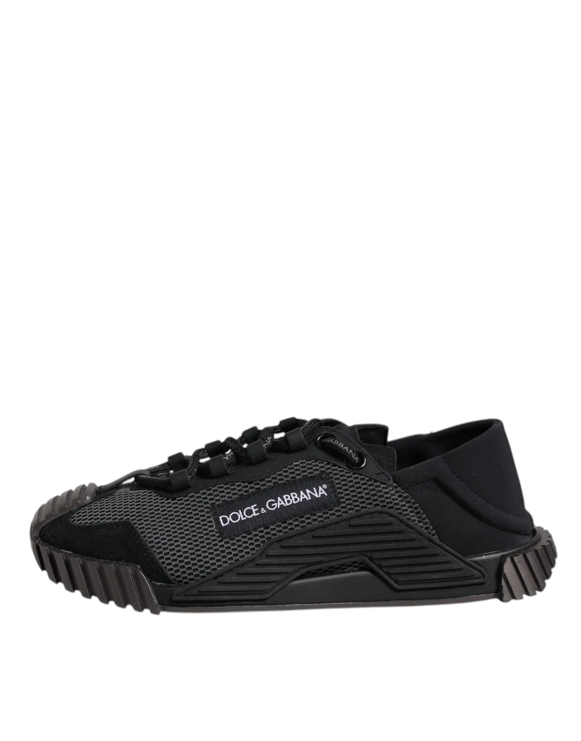 Dolce&Gabbana NS1 Men Black Sneakers Nylon Stretch Low Top Casual Trainer Shoes