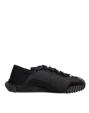 Dolce&Gabbana NS1 Men Black Sneakers Nylon Stretch Low Top Casual Trainer Shoes