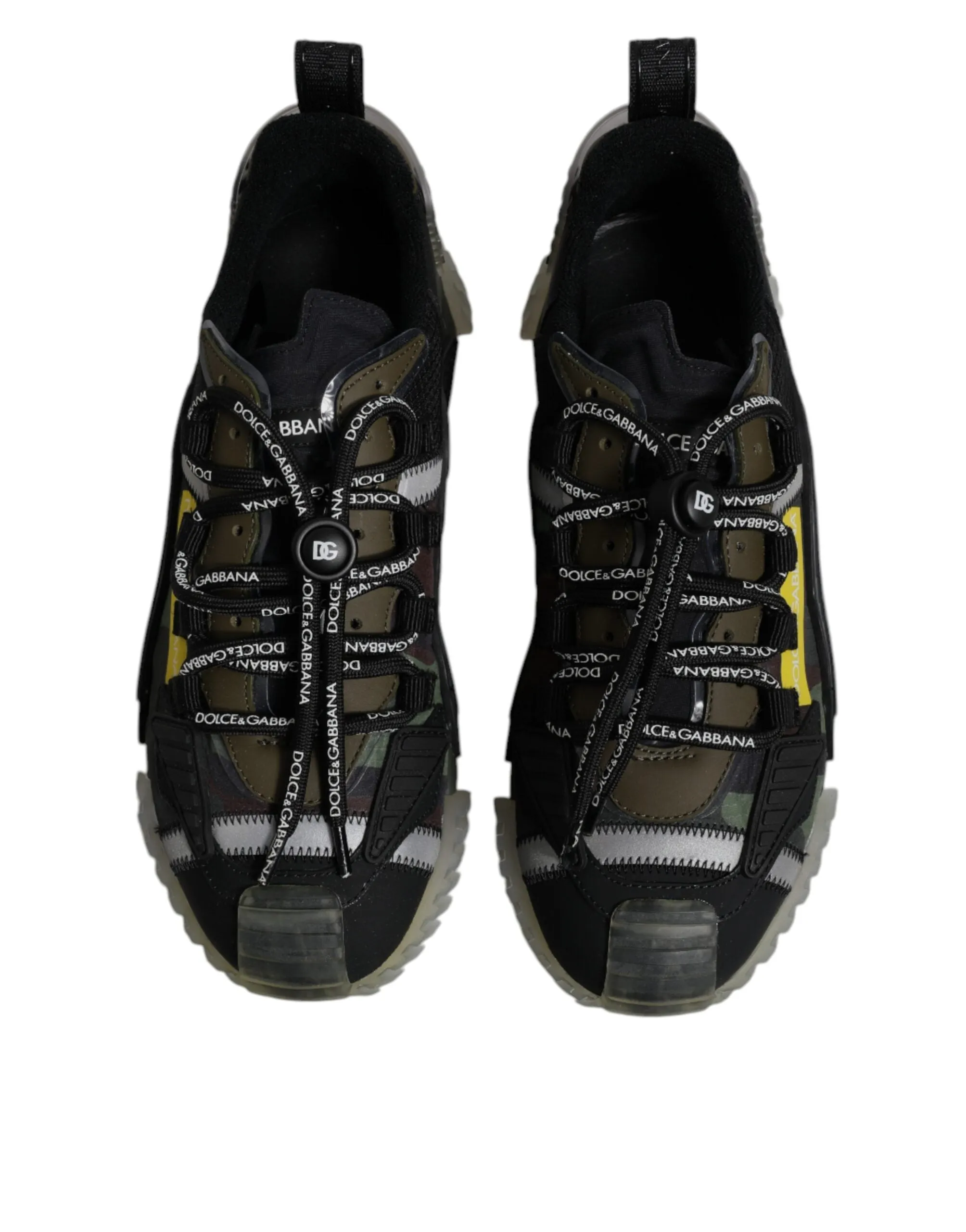 Dolce&Gabbana NS1 Men Dark Green Sneakers Polyester Low Top Flat Trainer Shoes