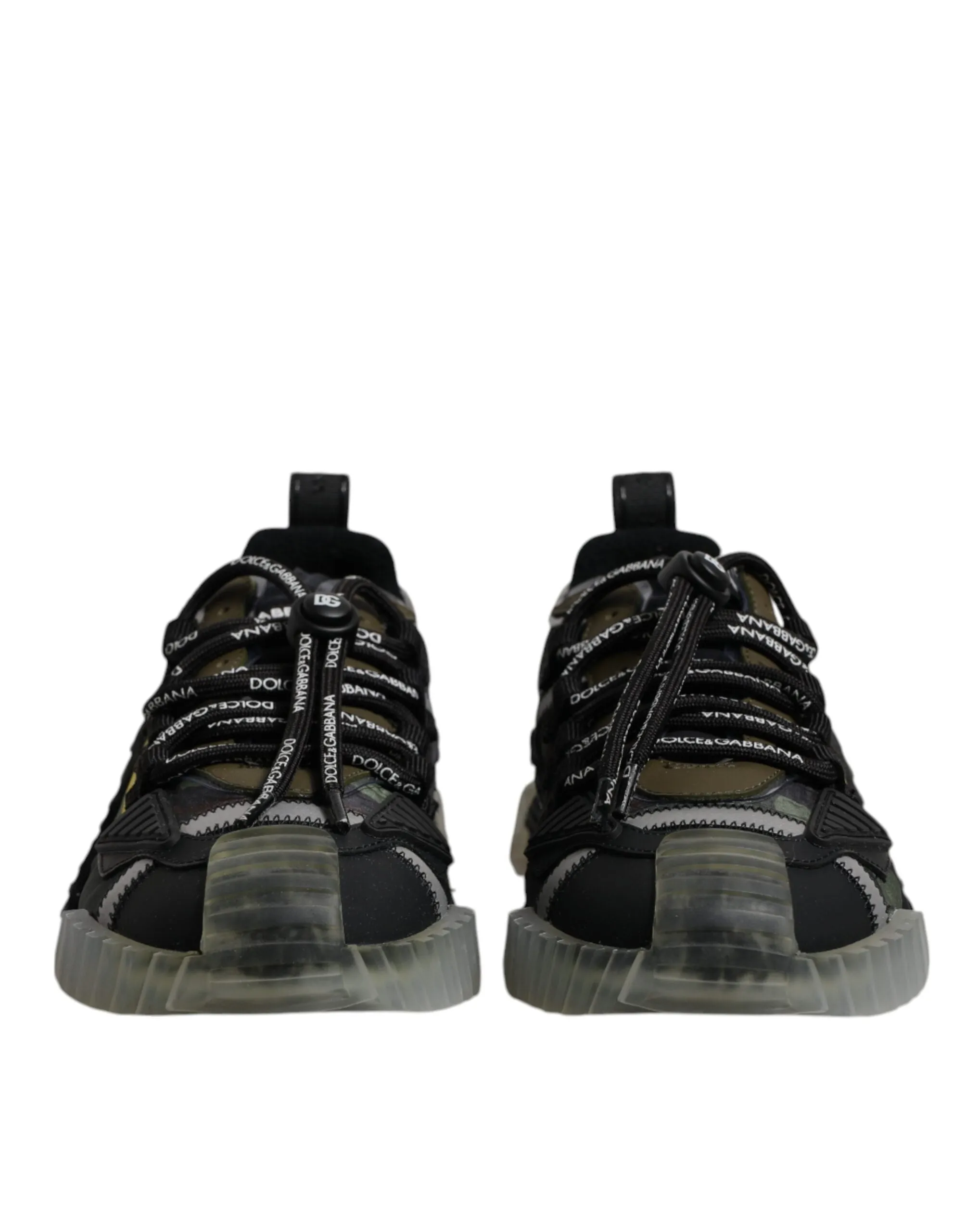 Dolce&Gabbana NS1 Men Dark Green Sneakers Polyester Low Top Flat Trainer Shoes