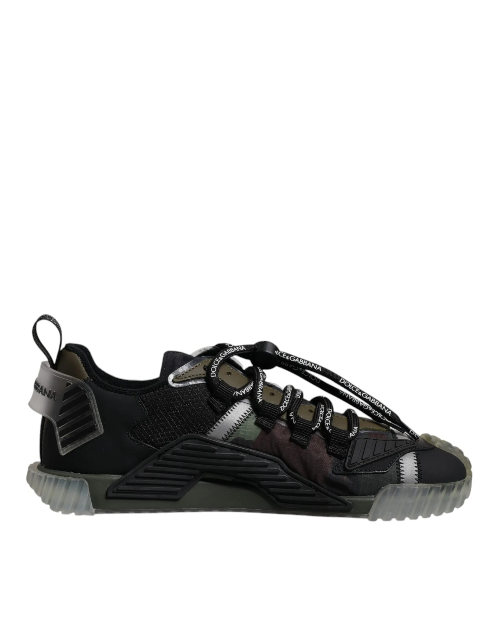 Dolce&Gabbana NS1 Men Dark Green Sneakers Polyester Low Top Flat Trainer Shoes