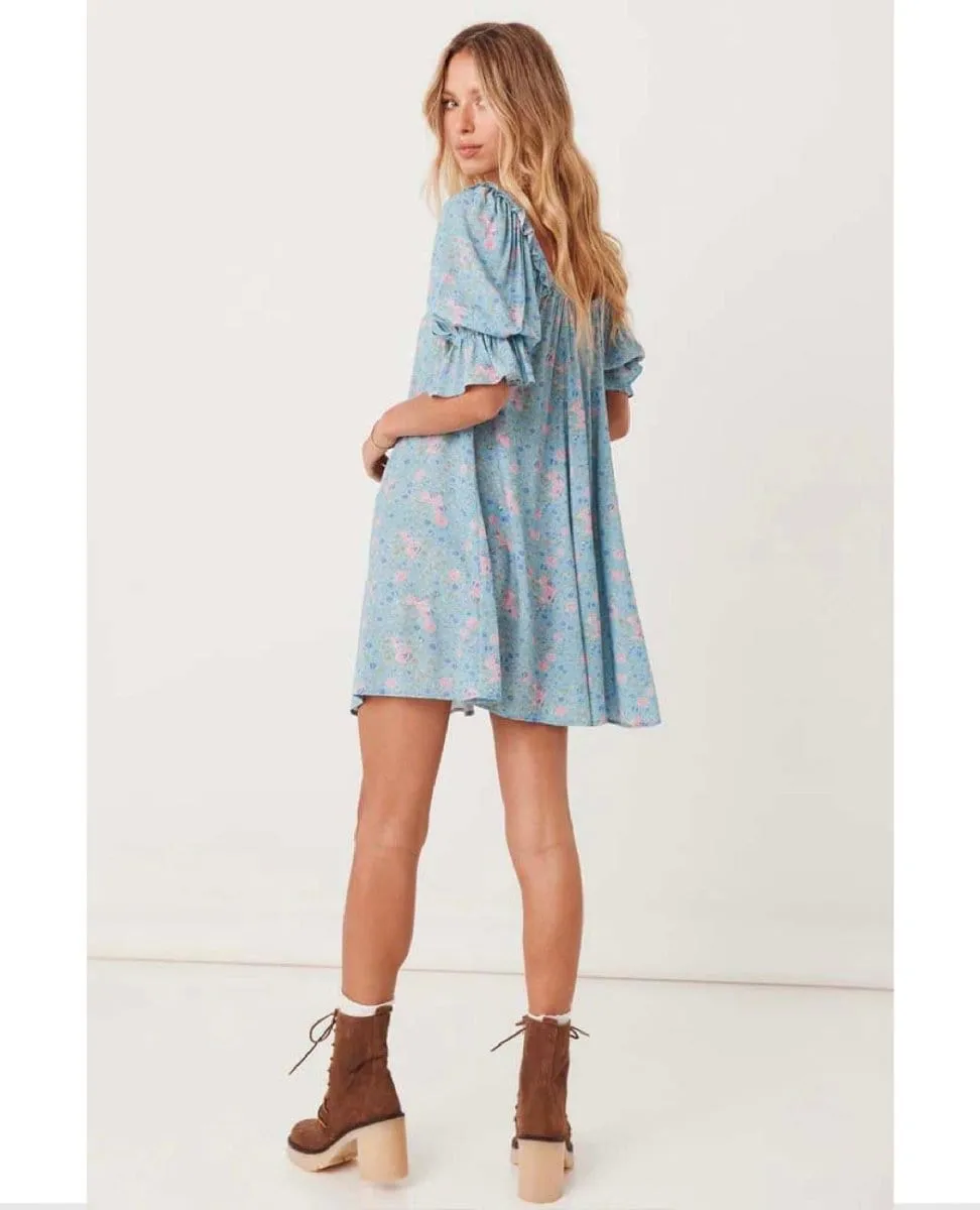 Dolly Mini Dress Dusty Blue