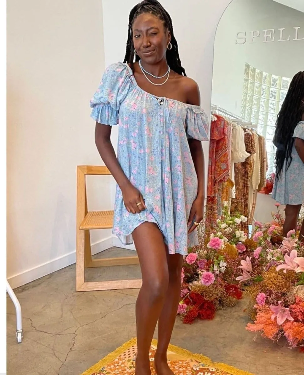 Dolly Mini Dress Dusty Blue