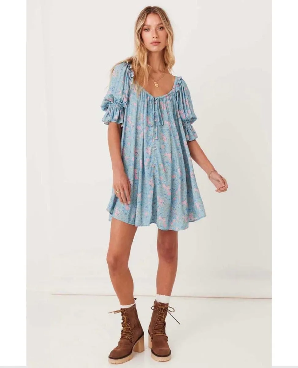 Dolly Mini Dress Dusty Blue