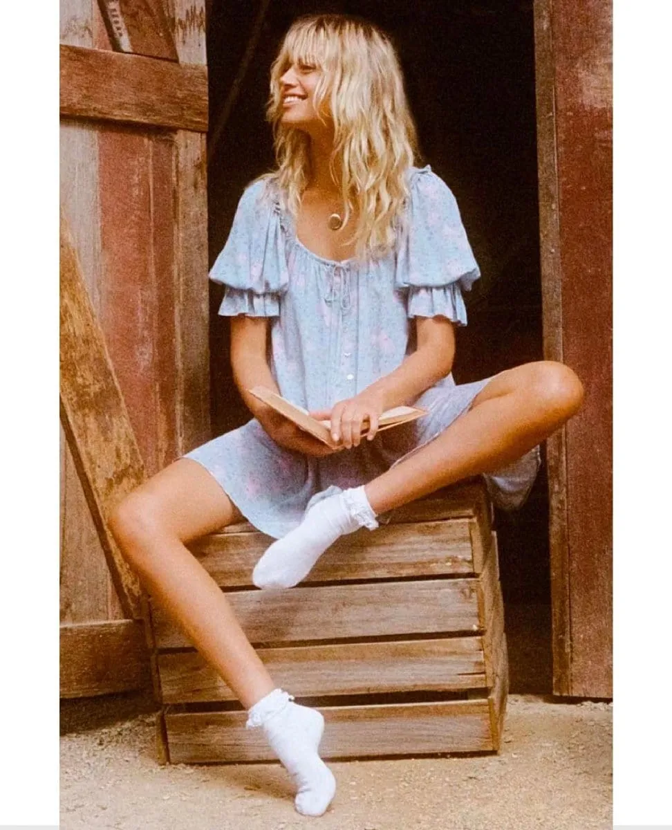 Dolly Mini Dress Dusty Blue