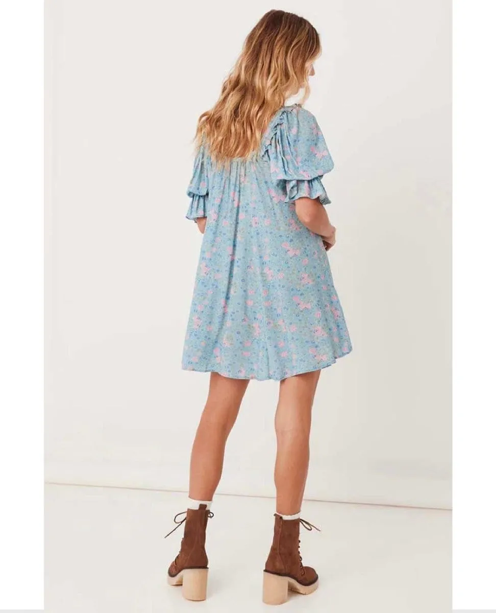 Dolly Mini Dress Dusty Blue
