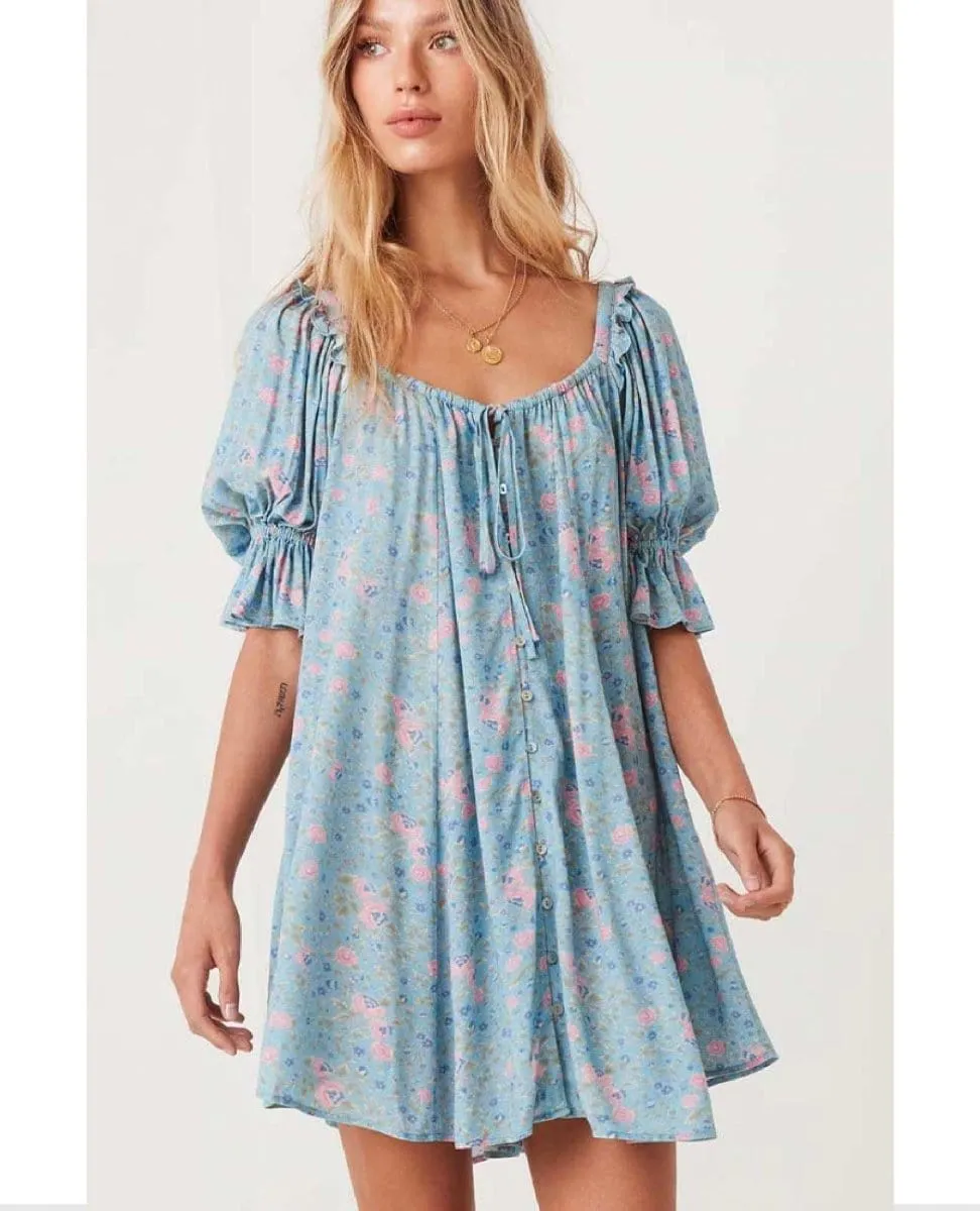 Dolly Mini Dress Dusty Blue
