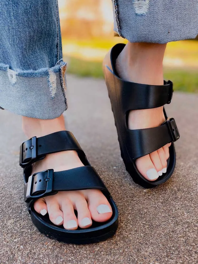 Double Buckle Sandals