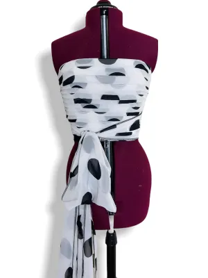 Draped Bustier Polkas print