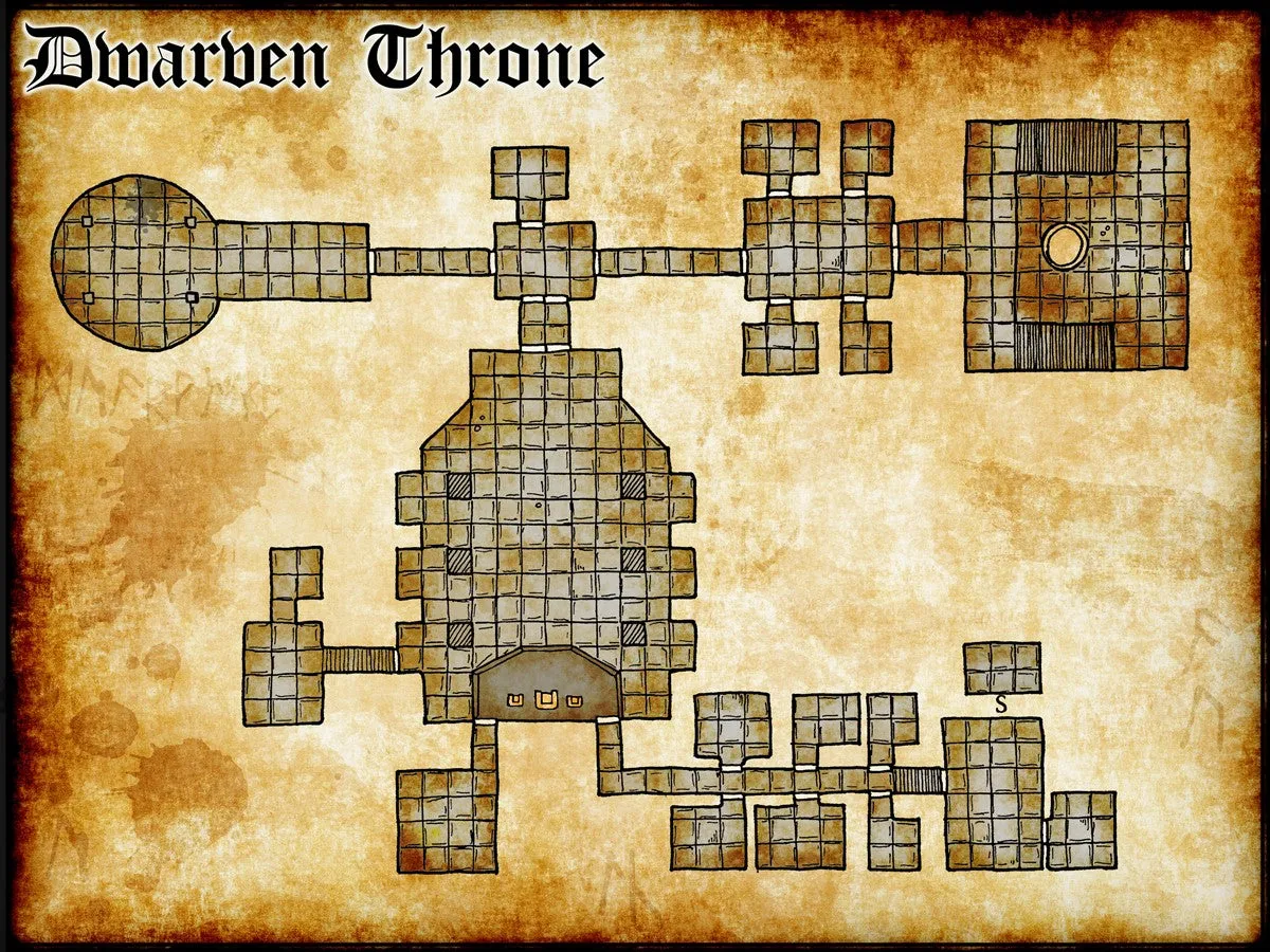 Dwarven Throne Room Fantasy Map