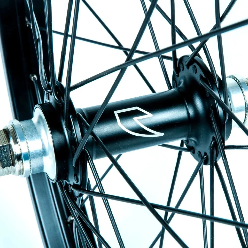 DYNAMICS FRONT WHEEL - BLACK WITH SILVER SPOKE NIPPLES