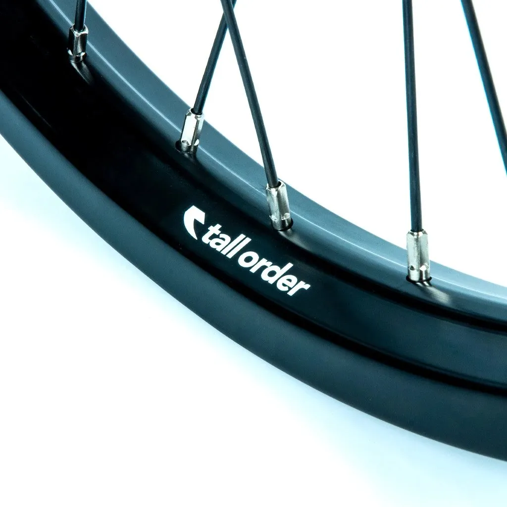 DYNAMICS FRONT WHEEL - BLACK WITH SILVER SPOKE NIPPLES