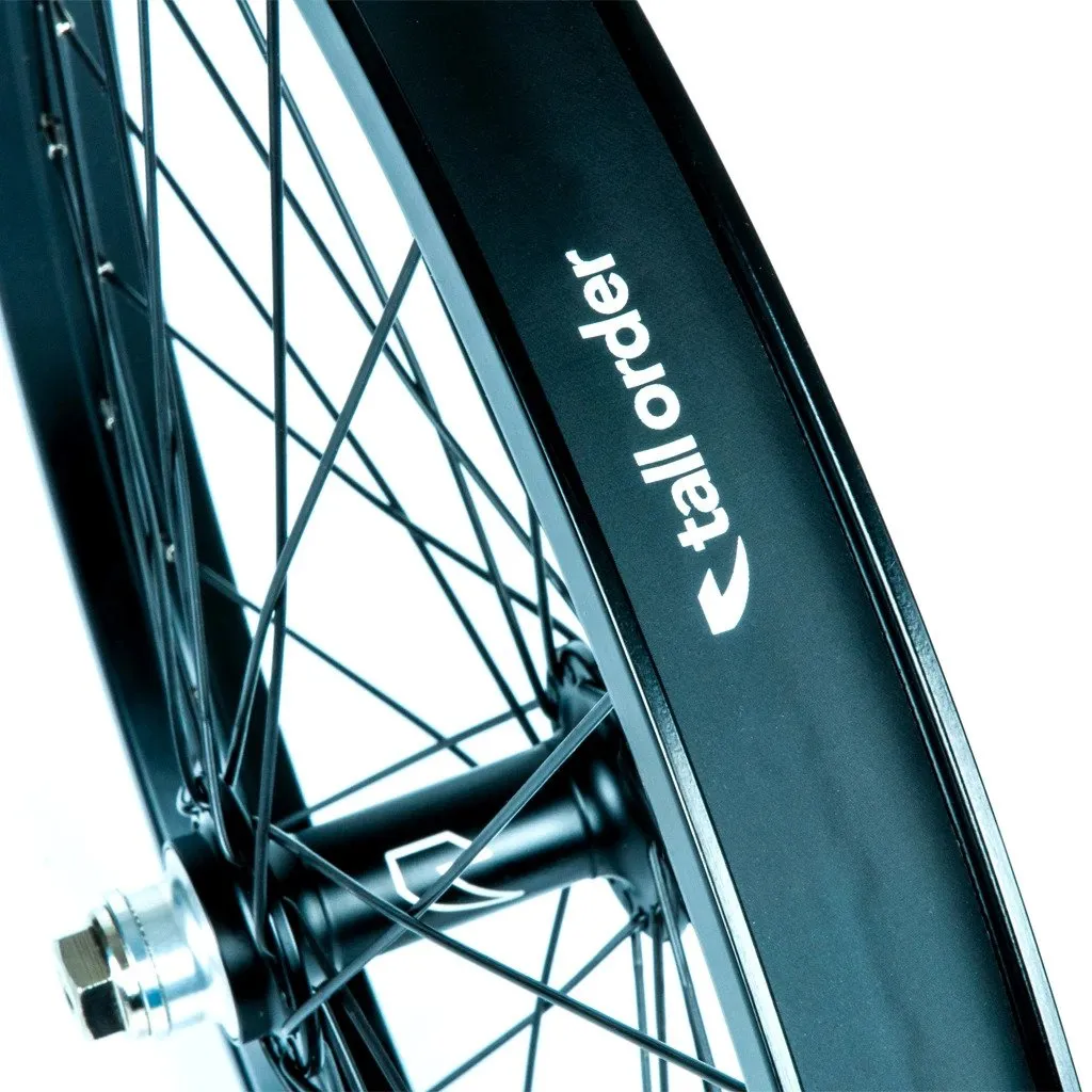 DYNAMICS FRONT WHEEL - BLACK WITH SILVER SPOKE NIPPLES