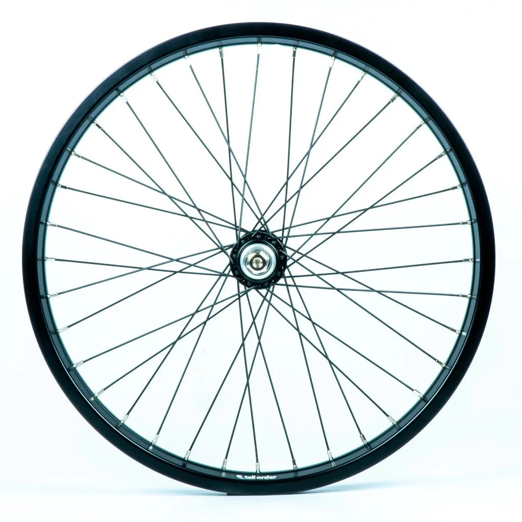 DYNAMICS FRONT WHEEL - BLACK WITH SILVER SPOKE NIPPLES