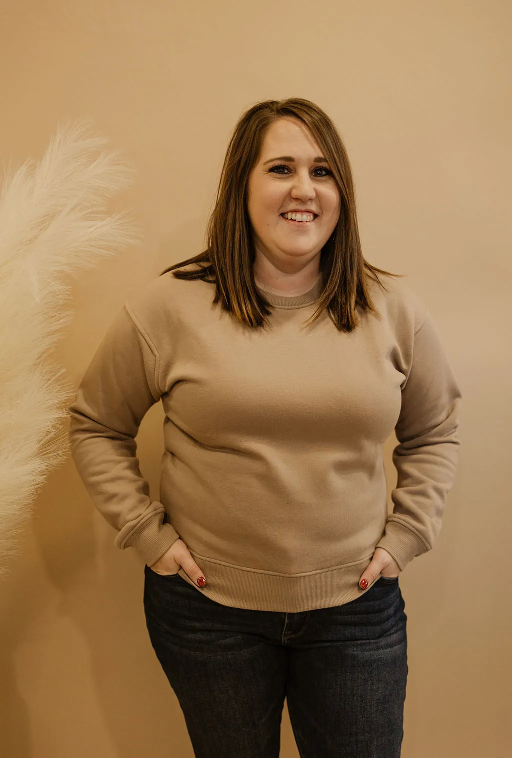 EILEEN CURVY/REG FLEECE SWEATSHIRT 2 COLOR OPTIONS