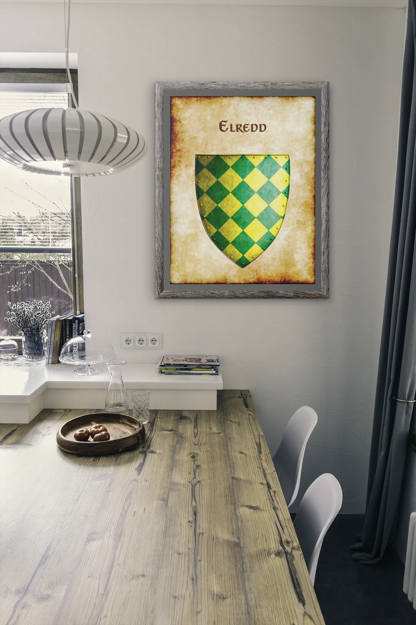 Elredd Heraldry of Greyhawk Anna Meyer Cartography Canvas Art Print
