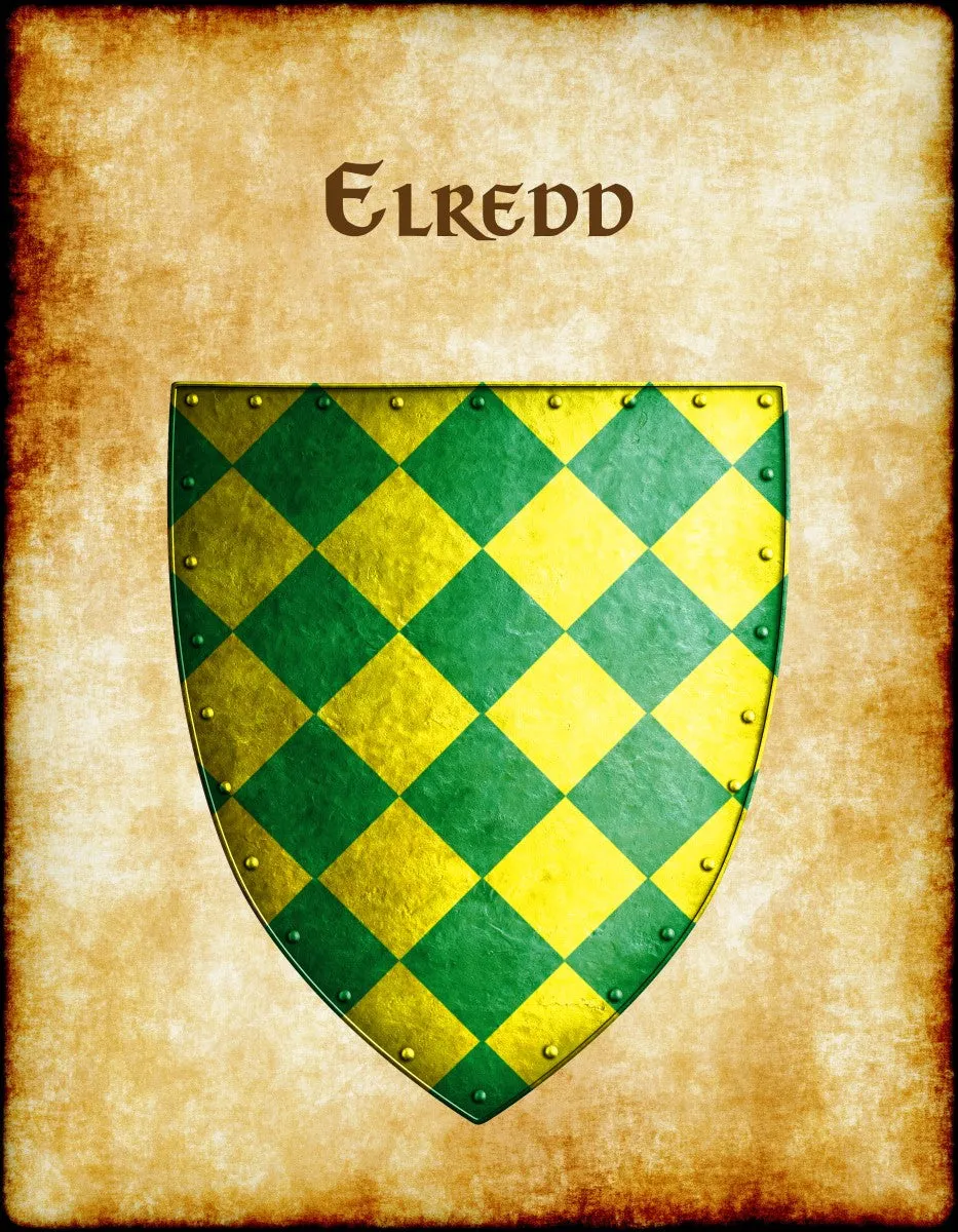Elredd Heraldry of Greyhawk Anna Meyer Cartography Canvas Art Print