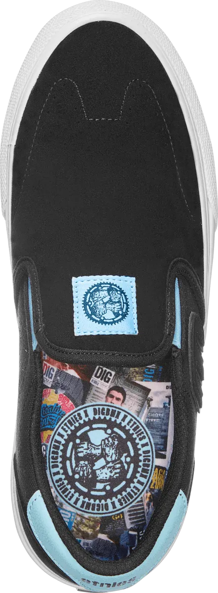 Etnies Lo-Cut Slip x Dig Shoes Black / Blue