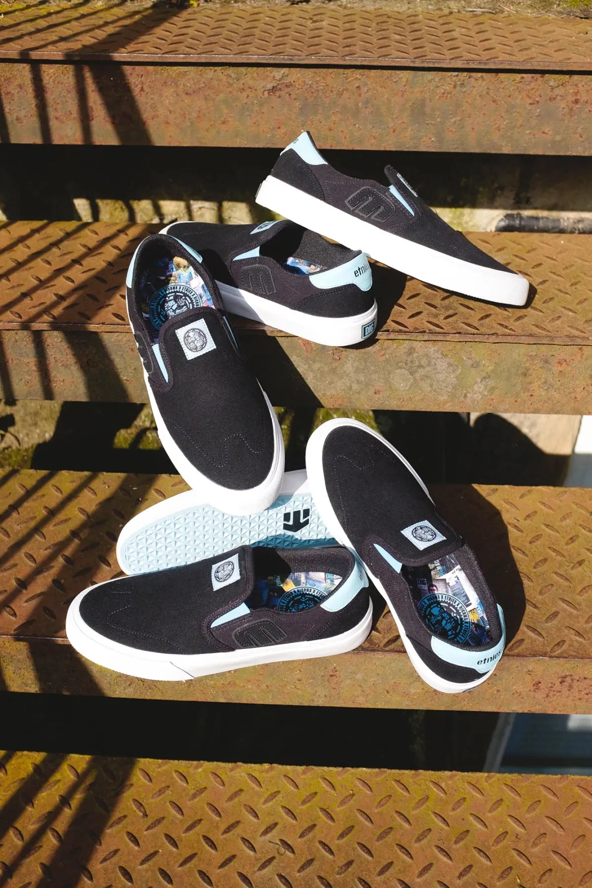 Etnies Lo-Cut Slip x Dig Shoes Black / Blue