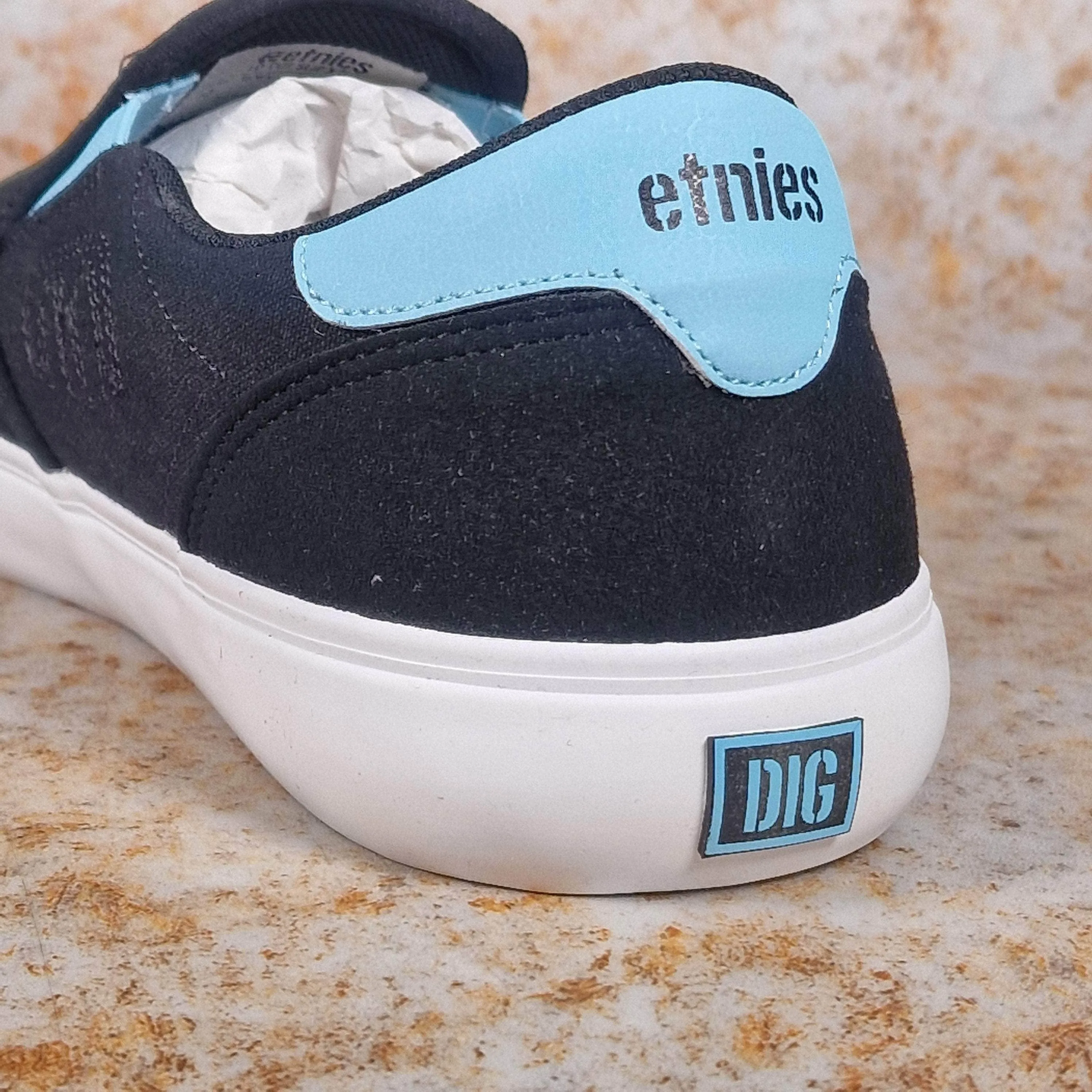 Etnies Lo-Cut Slip x Dig Shoes Black / Blue