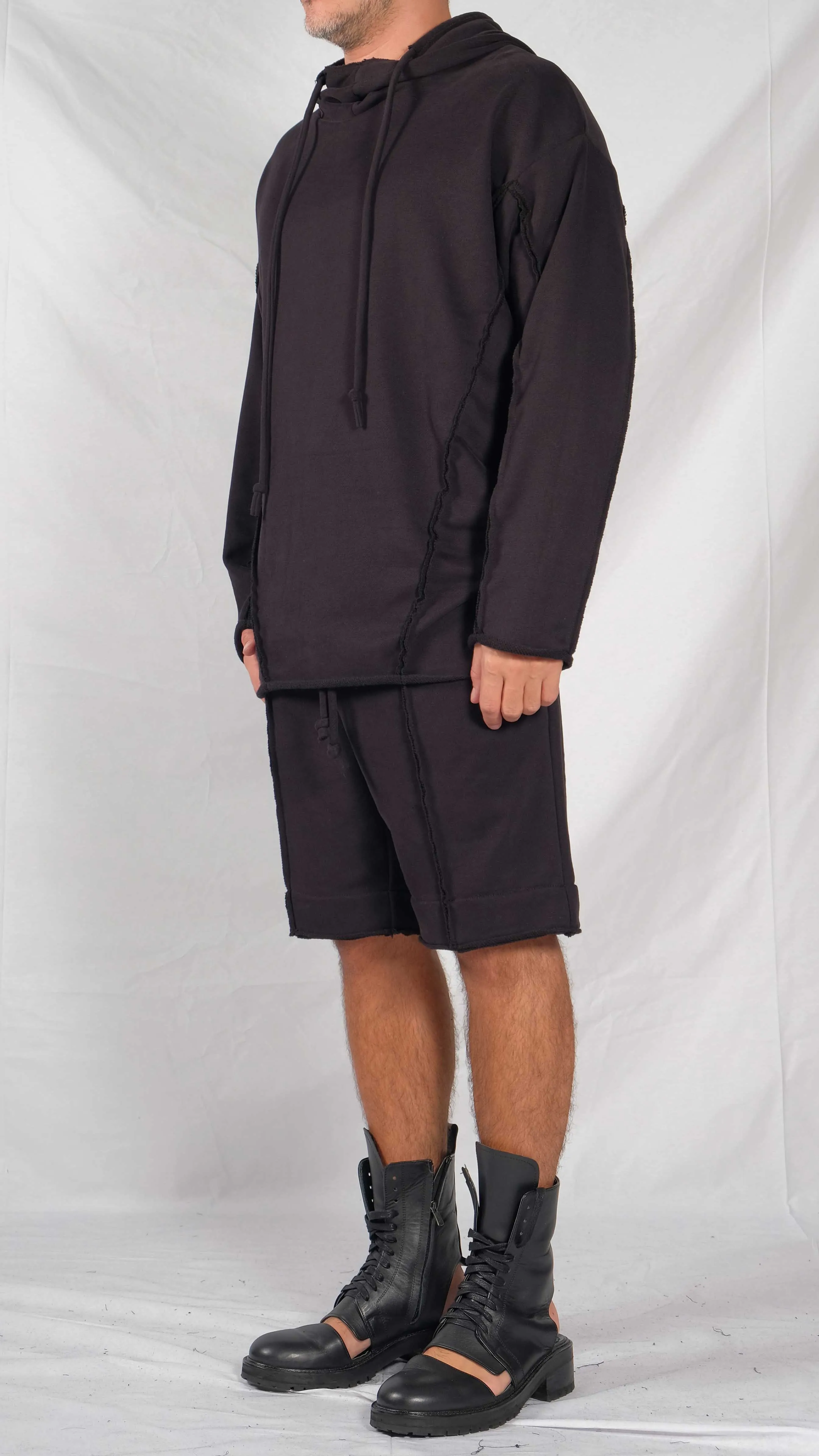 Exposed Stitch Hoodie