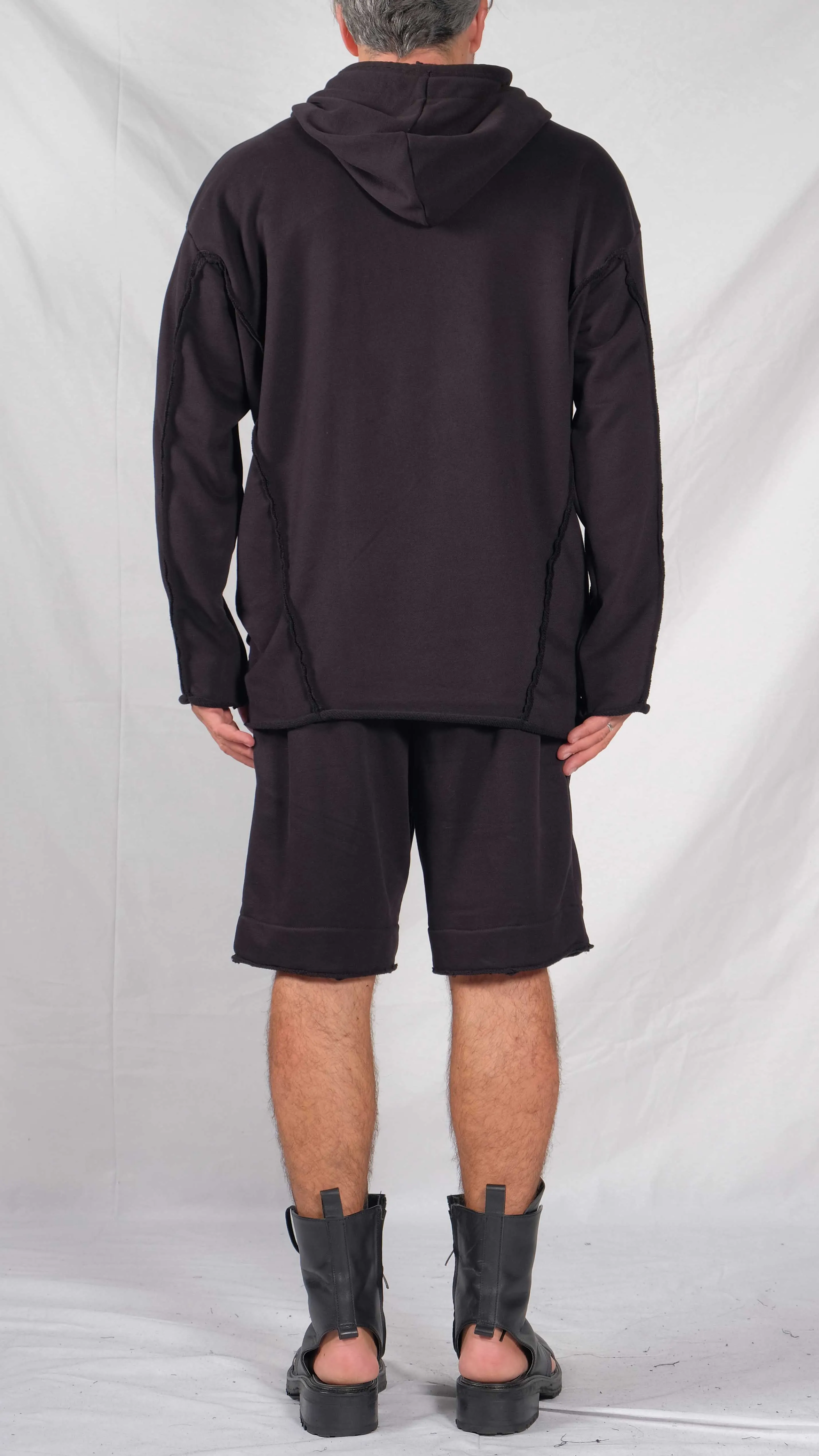 Exposed Stitch Hoodie