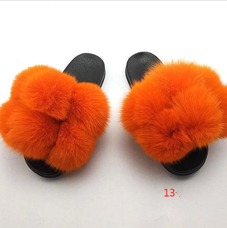Faux-Fur Slippers for Women