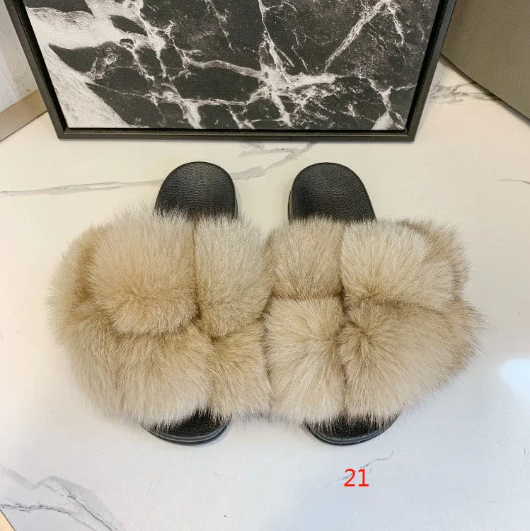 Faux-Fur Slippers for Women