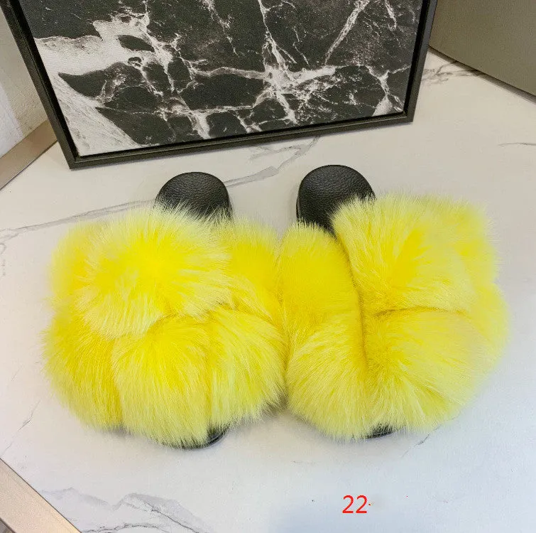 Faux-Fur Slippers for Women