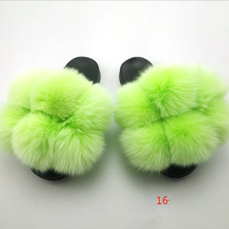 Faux-Fur Slippers for Women