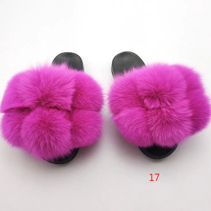 Faux-Fur Slippers for Women