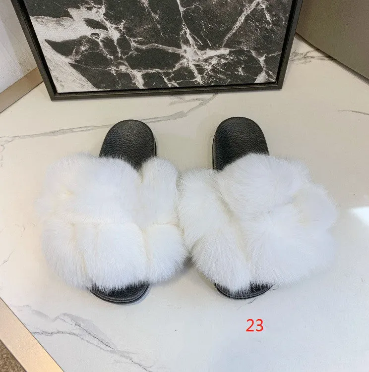 Faux-Fur Slippers for Women