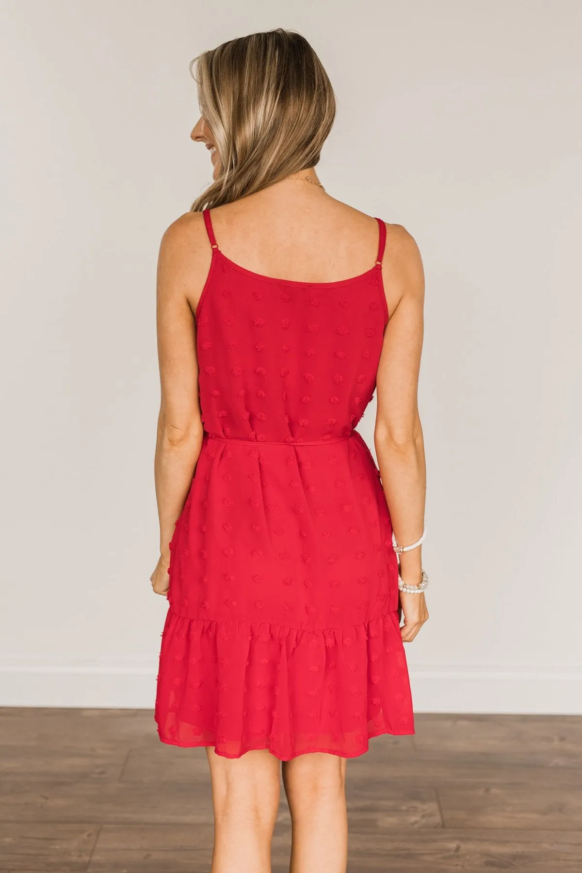 Feeling The Freedom Sleeveless Dress- Scarlet Red