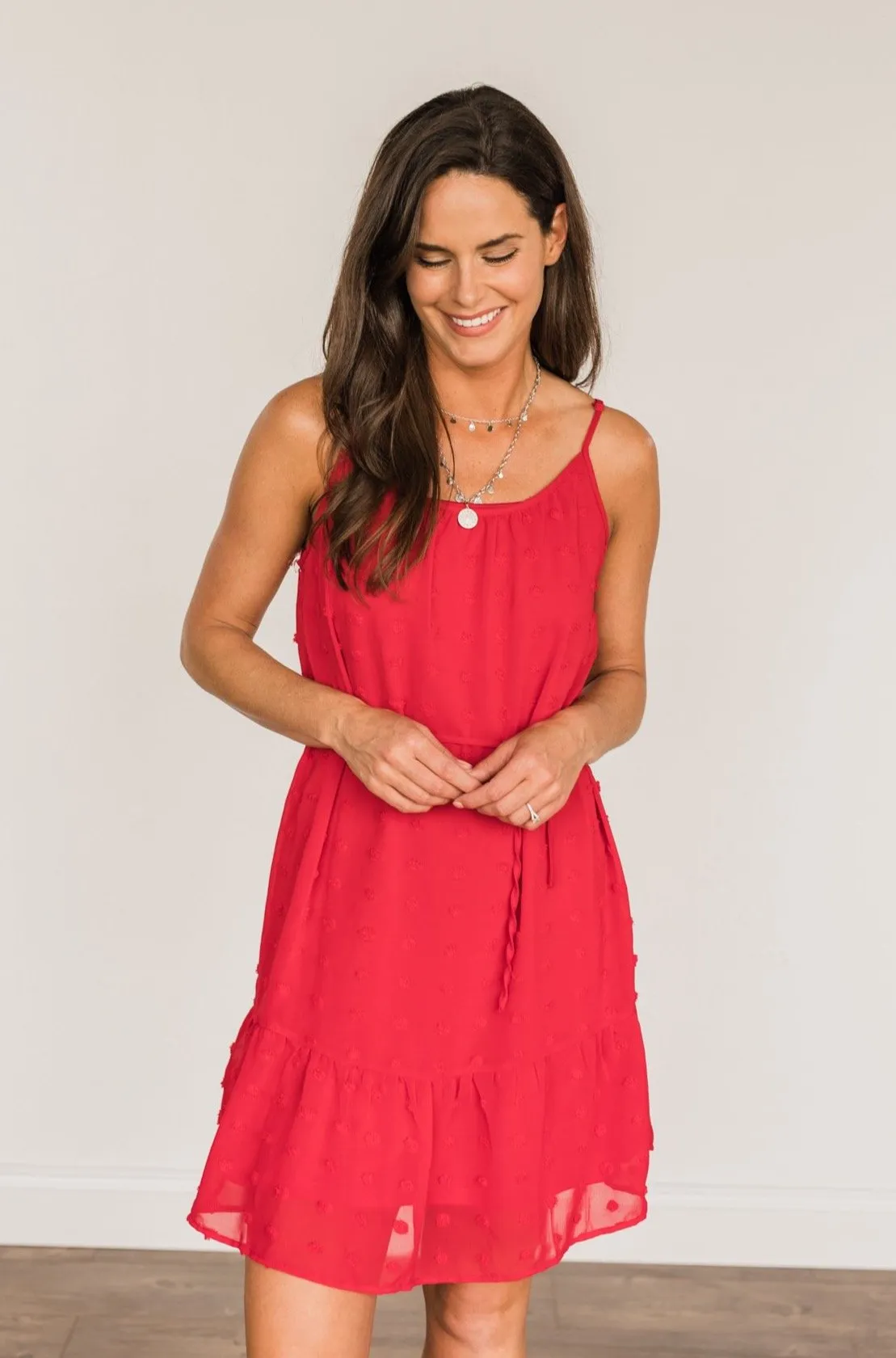 Feeling The Freedom Sleeveless Dress- Scarlet Red