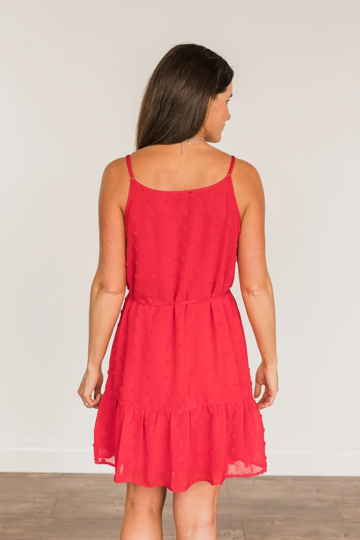Feeling The Freedom Sleeveless Dress- Scarlet Red