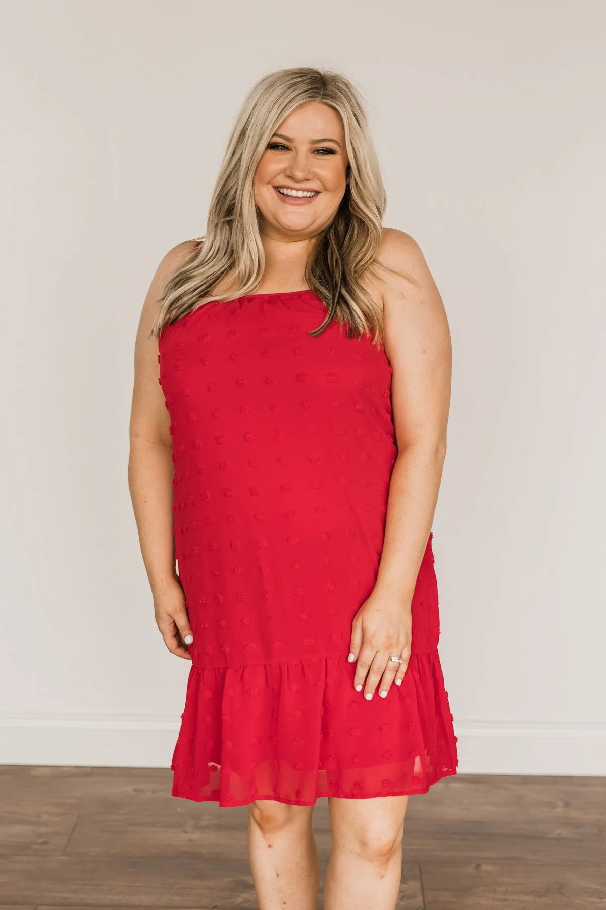 Feeling The Freedom Sleeveless Dress- Scarlet Red