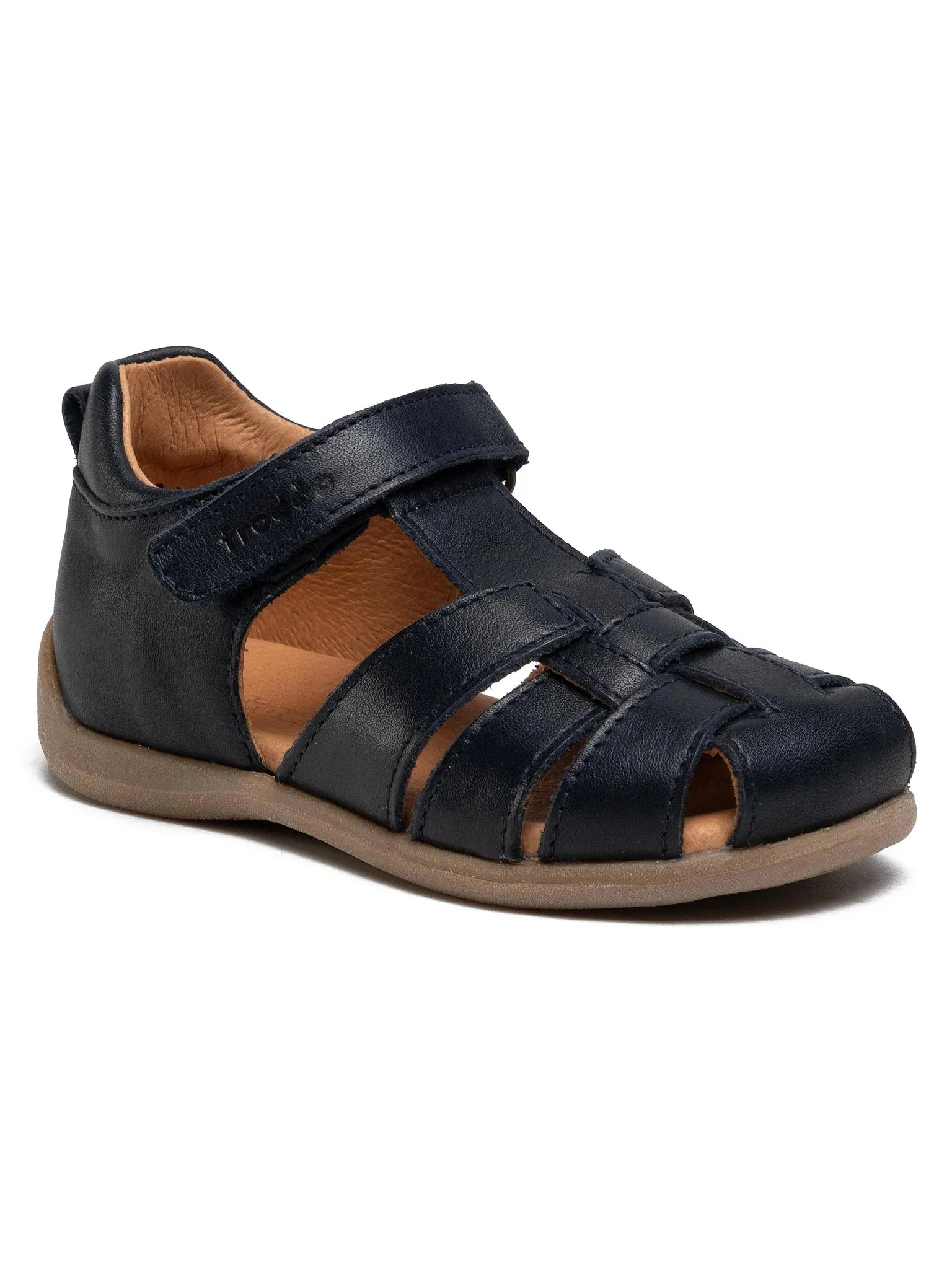 Froddo Leather Closed Toe Sandal In Dark Blue